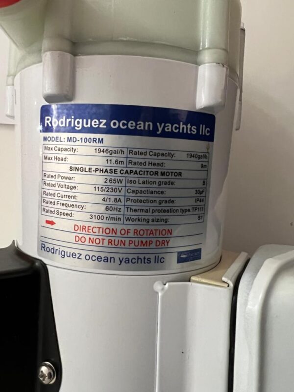 AIR CONDITIONING CIRCULATION AND SEA WATER MD-100RM marine A/C pump - Image 3
